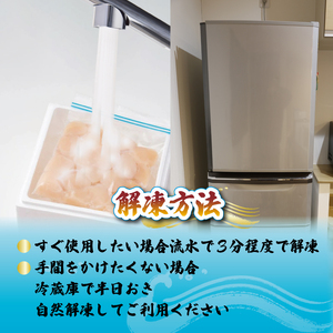 訳あり 帆立むき身 貝柱 約250g以上 1パック 冷凍 (ホタテ 帆立 冷凍 貝 おかず 焼き フライ 刺身 新鮮 送料無料 岩手県 大船渡市 ふるさと納税 )