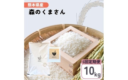 【定期便6回】 熊本県産 「森のくまさん」 10kg | 米 こめ お米 おこめ 森のくまさん 精米 白米 熊本県 玉名市 定期 定期便