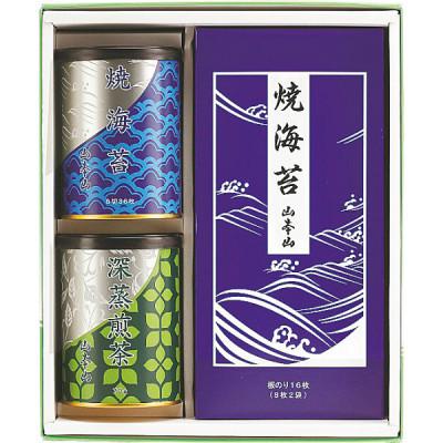 ふるさと納税 島田市 【お中元のし付き】山本山　海苔・銘茶詰合せ(焼海苔8切36枚、深蒸煎茶70g、板のり16枚) |  | 01