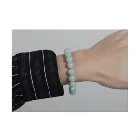 12ミリ珠・本翡翠ブレスレット　L【配送不可地域：沖縄県】【1676431】