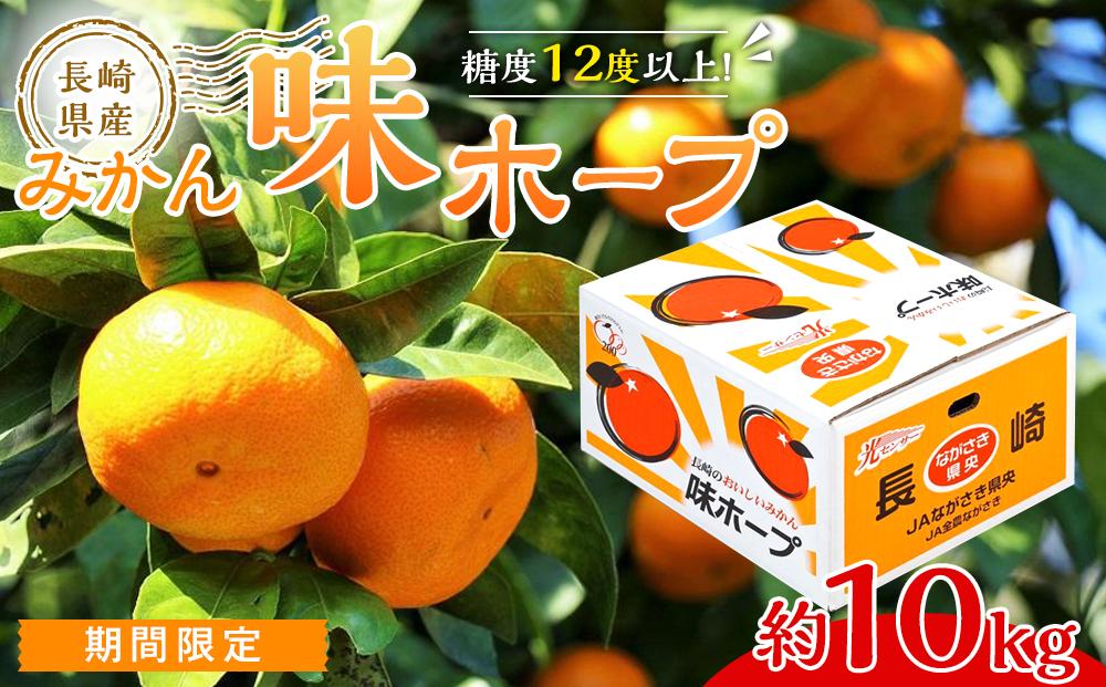 【糖度12度以上！】長崎県産 みかん 味ホープ 約10kg＜期間限定／先行予約＞【2024年11月中旬以降順次発送】