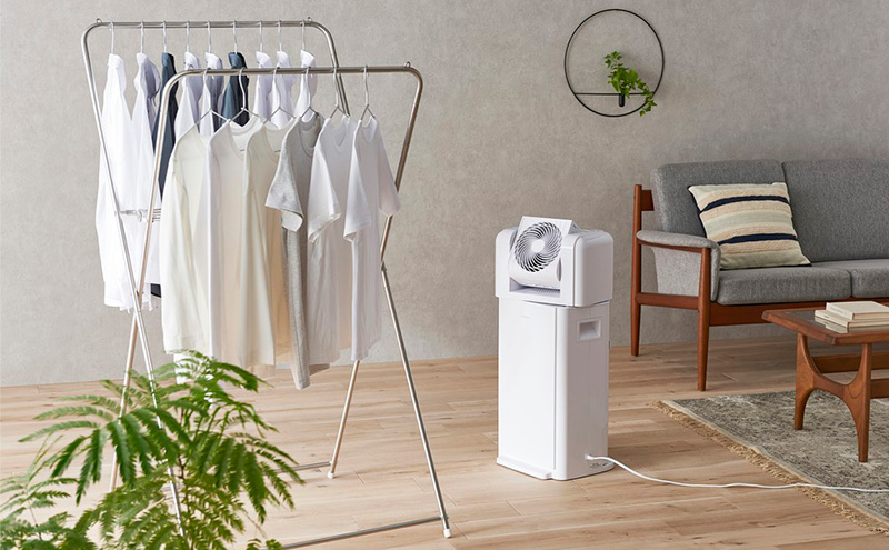 サーキュレーター付衣類乾燥除湿機 8LIJDC-N80-W ホワイト アイリスオーヤマ