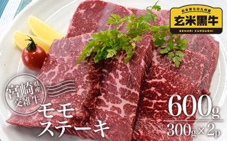 宮崎県産　上村牛モモステーキ600g　国産牛肉　カミチク＜1.3-2＞