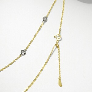 PT900/K18イエローゴールド「2カラット」ステーションダイヤネックレス【2ct-90-6】