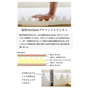 マチ付ボリュームタイプ羊毛敷ふとん シングル ブルー K0425997EMB [5028]