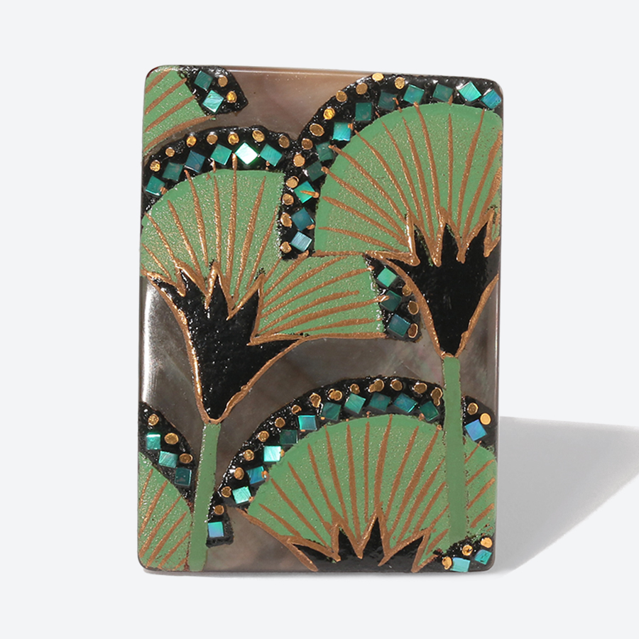 ＜Classic Ko＞Lotus Square brooch