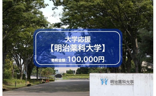【返礼品なし】明治薬科大学　寄附金額100,000円