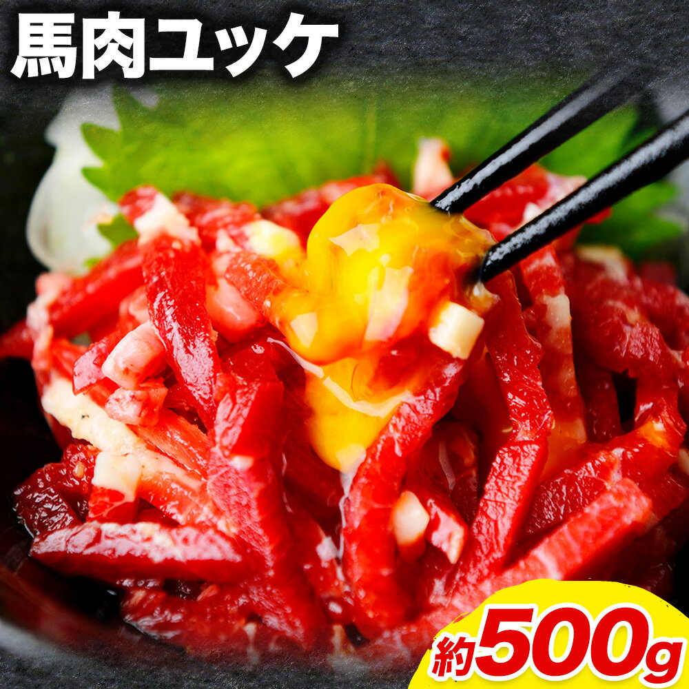 【ふるさと納税】馬刺し 熊本 人気の 馬肉ユッケ たっぷり 500g 株式会社利他フーズ《30日以内に出荷予定(土日祝除く)》 ユッケ 海外産 国内肥育 冷凍 生食用 肉 馬肉 ふるさと納税馬刺し 熊本県 長洲町 送料無料 馬刺 ばさし 名物
