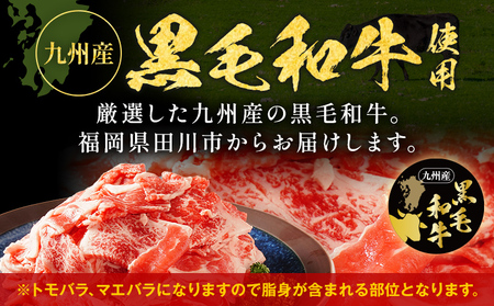 訳あり 九州産黒毛和牛 牛肉 切り落とし 400g 国産 黒毛和牛 国産牛 和牛 肉 スライス 小分け 柔らか 牛丼 肉じゃが 冷凍 送料無料 味付け肉 福岡県 福岡 九州 グルメ お取り寄せ