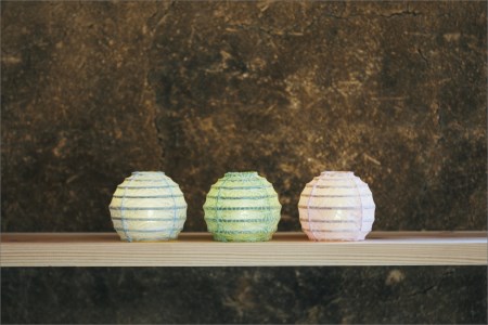 【小嶋庵 京提灯】ちび丸提灯 3個セット Sサイズ