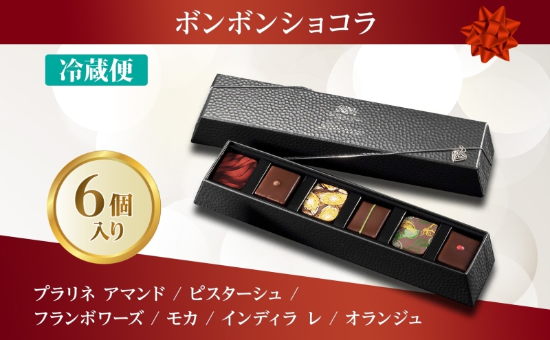 ボンボンショコラ 6粒 セット チョコレート チョコ ボンボン ショコラ スイーツ 菓子 おやつ 洋菓子 製菓 ショコラティエ オリジナル 贈り物 ギフト お取り寄せ 送料無料 ザ・ウィンザーホテル洞