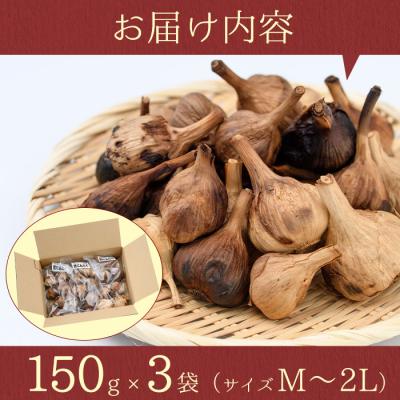ふるさと納税 肝付町 【先行受付】學山堂の黒にんにくニンニク(計450g・150g×3袋)　A69002 |  | 03