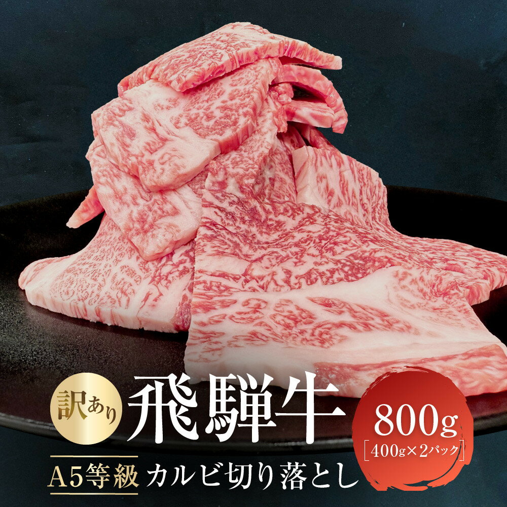 【ふるさと納税】訳あり A5等級飛騨牛 カルビ切り落とし800g（400g×2パック）| 牛肉 肉 和牛 5等級 切り落とし カルビ 人気飛騨牛 おいしい 冷凍 おすすめ お取り寄せ 高山 有限会社ながせ食品 FH024VP