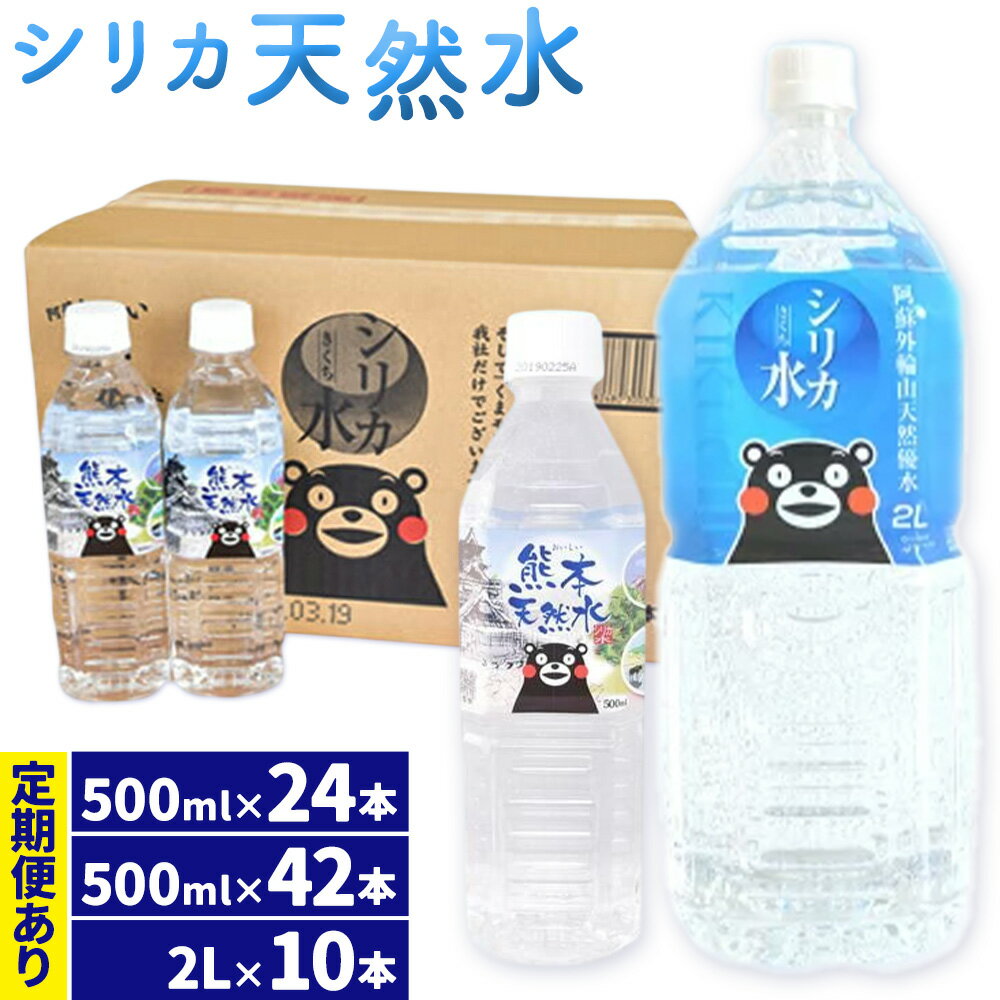 【ふるさと納税】シリカ天然水 500ml 2L 10本 選べる本数 24本 42本 6ヶ月定期便あり 株式会社Foody's《出荷時期をお選びください》熊本県 菊池市 シリカ水 飲料水 ミネラルウォーター 水 軟水 鉱水 ペットボトル 定期便 送料無料