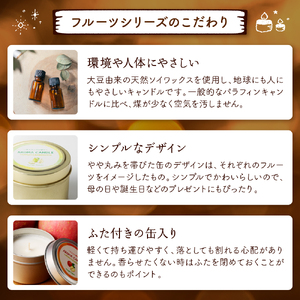 アロマソイキャンドル　５種セット【ラフランス・ぶどう・桃・りんご・さくらんぼの香り】～上山のフルーツをイメージ～　0156-2409