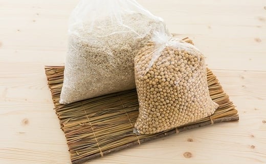 
井上糀店の手作り味噌キット（容器なし）Lik-A02 手造り 手作り 自作キット 自分で作る 無添加 無着色 人気 おすすめ 高知県産米 国産大豆 20割麹 塩分10% 室戸の海洋深層水の塩
