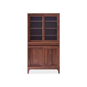 旭川家具 MUKU工房オリジナル ムク ダイニングキャビネット ウォールナット 【 国産 無垢 インテリア 木製 ナチュラル キャビネット 食器棚 キッチンボード 収納 キッチン ダイニング 北海道 