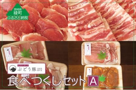 【希少】ブランド豚「綾ぶどう豚」やわらか味噌 食べつくし5種セットA【 宮崎県産 綾町産 ぶどう豚 2.2kg やわらか 味噌漬け 国産 豚肉 食べ比べ セット バラエティセット 味噌漬け 豚肩ロース 豚ロース 味噌漬け スライス 豚もも 切り落し 切り落とし肉 豚バラ 焼肉 ヒレ とんかつ 小分け ロース モモ バラ 焼肉 ヒレ 豚肉 食べ比べ 送料無料】