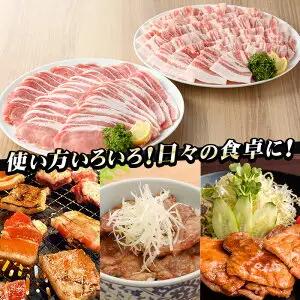 3か月定期便 豚肉 豚ロース 豚バラ 鹿児島県産 豚肉 300g × 各3P × 3回 生姜焼き 焼肉 に おすすめ 【01-110-26-TK】