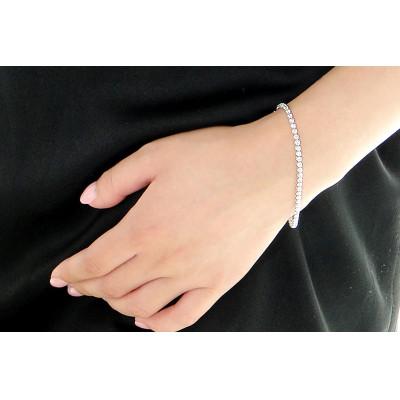 ふるさと納税 昭和町 【2.0ct】pt900ダイヤモンド テニス ブレスレット　17cm |  | 03