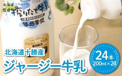 ジャージー牛乳 200ml ×24 【ふるさと納税 人気 おすすめ ランキング ジャージー牛乳 高級 ブランド 高田牧場 定期便 北海道 十勝 鹿追町 送料無料】 SKM058