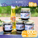 【ふるさと納税】 ブルーベリージャム800g【200g×4個】と椿油120ml 無添加ブルーベリージャムと椿油のセット！【ブルーベリー観光農園ワダ】