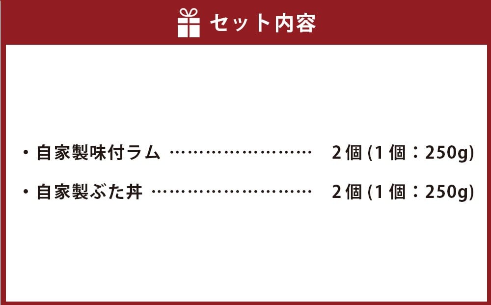 小樽 ジンギスカン + ぶた丼 セット 各2個 計1.0kg