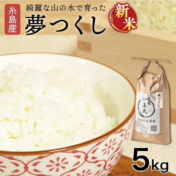 【ふるさと納税】【令和7年産新米】糸島産 夢つくし 5kg 【2025年9月上旬以降順次発送】糸島市 / 糸島王丸農園 ( 谷口汰一 )【いとしまごころ】 [AAZ001] 16000円 常温 米 白米