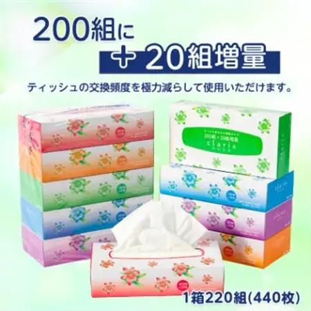 クラリスボックスティッシュ60箱(1箱220組(440枚))(5個入り×12セット)【配送不可地域：離島・沖縄県】【1256759】