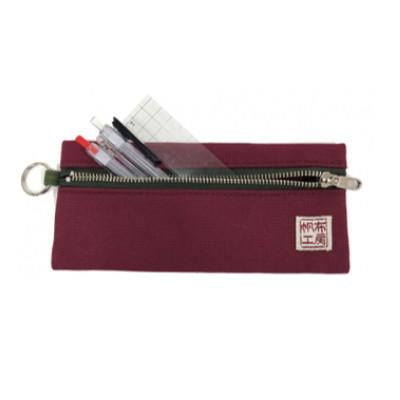 ふるさと納税 加東市 帆布工房　横長ポーチ(ブラウン)　約9.5×21cm |  | 02