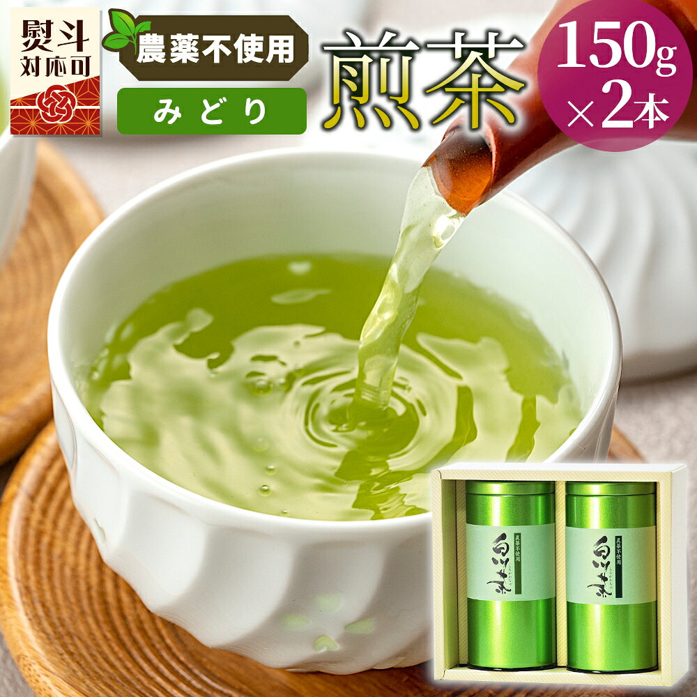 【ふるさと納税】農薬不使用！煎茶 ギフト NO.12 （みどり150g×2 計300g） 常磐園 みどり 日本茶 白川茶 美濃白川茶 緑茶 煎茶 茶葉 お茶 一番茶 春摘み 大容量 岐阜県 東白川村 お取り寄せ 贈答用 プレゼント 母の日 ギフトセット 農薬不使用栽培茶
