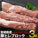 【ふるさと納税】豚 ヒレ ブロック 3本 1.2kg～1.5kg [SHINGAKI 宮崎県 美郷町 31ag0081] 肉 フィレ ヘレ 宮崎県産 ブランド豚 希少部位 とんかつ ステーキ あっさり