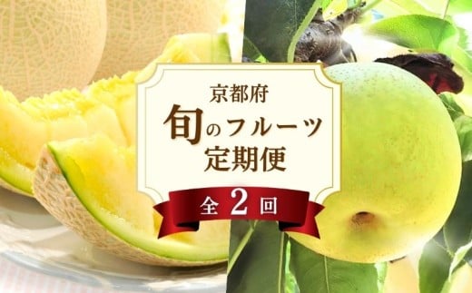 【先行予約】 2026年産 全2回 旬のフルーツ 定期便 「琴引メロン・二十世紀梨」 (果物 頒布会 梨 20世紀梨 なし ナシ めろん 夏  京都府 京丹後市 2か月 2ヶ月） フルーツ定期便 フルーツ 京都 京都府