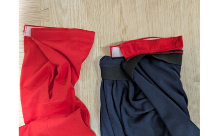 迎春！あったか、みんなにやさしい赤いふんどし！商品名「エミューM」（青色）　