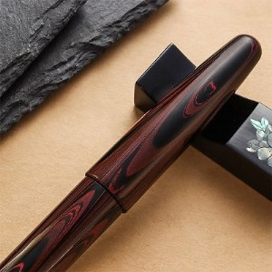 夢万年筆誠エボナイトマーブルレッド中字(M)|豊後高田市 万年筆