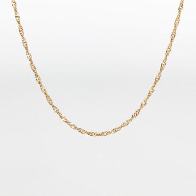 ふるさと納税 大津市 【K10イエローゴールド スクリューチェーンネックレス】40cm 柔らかい印象 華奢アクセサリー