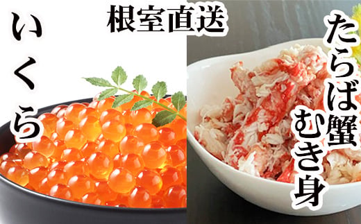 
                  B-30051 いくら醤油漬け100g×1P・タラバガニむき身300g×1Pセット
                