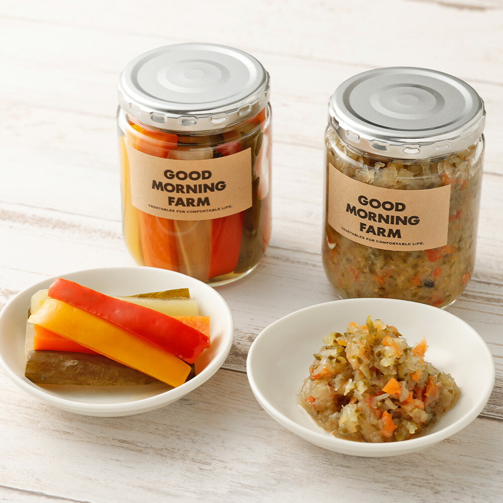 【ふるさと納税】【愛媛の旬仕込み】GOOD MORNING FARM ピクルス セット 2本 野菜 ミックス トマト タルタル 酢漬け 漬物 加工食品 おかず おつまみ ヘルシー 箸休め 国産 愛媛県 送料無料【えひめの町（超）推し！（内子町）】(721)