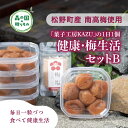 【ふるさと納税】【松野町産 南高梅使用】「菓子工房KAZU」の1日1個 健康・梅生活セットB（4Lサイズ梅干し6個×5箱＋梅塩（50g）×1袋）