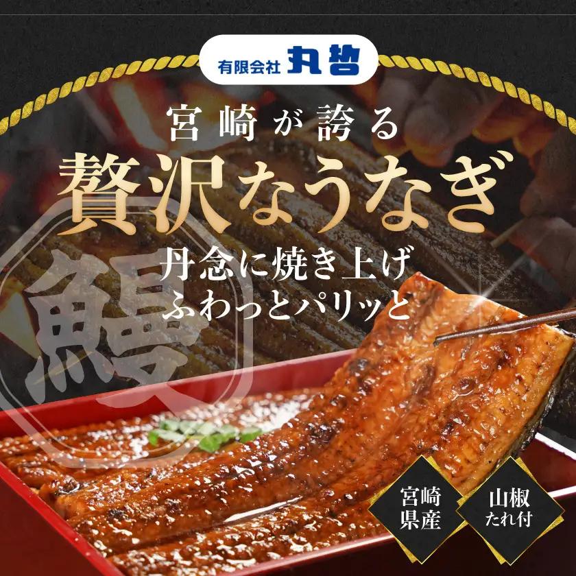 【丑の日】宮崎県育ちのうなぎ蒲焼4尾800g以上≪山椒・たれ付≫&宮崎牛赤身(ウデorモモ)焼肉500g×4パック≪7月20日～25日お届け≫〔64-MMUG800〕_(都城市) 
