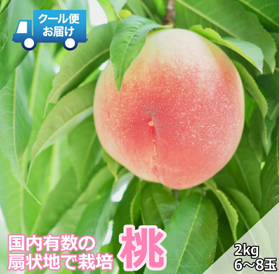 【ふるさと納税】クール便　収穫当日に発送　桃　2kg(6～8玉) ふるさと納税 おすすめ 山梨県 南アルプス市 送料無料 ALPDG014