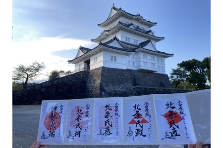 小田原城御城印・御城印帳・石垣山城御城印・北条五代武将印セット【小田原城 石垣山城 北条五代武将 武将 小田原御城印 武将印 5枚組 花押 朱印 古文書 小田原城天守閣ミュージアムショップ 神奈川県 小田原市 御城印 御城印 御城印 御城印 御城印】