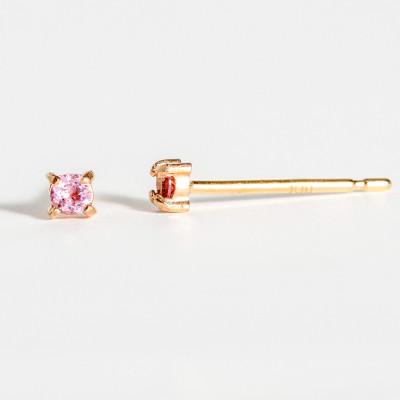 ふるさと納税 大津市 【10金 ピンクトルマリンピアス】大人可愛い天然石 10月誕生石 K10 ゴールド スタッドタイプ |  | 02