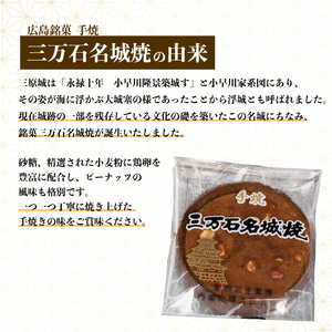 ピーナッツせんべい 42枚入り 《三万石名城焼》 和菓子 ご当地 手土産 老舗 銘菓 贈り物 広島県 三原市 192001