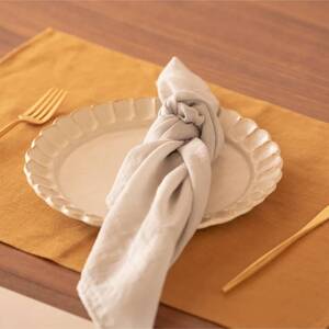 ランチョンマット flor lithuania linen Luncheon mat／フロール リトアニアリネン イエロー