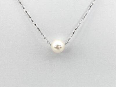 あこや真珠ペンダントK18 ホワイトゴールドチェーン