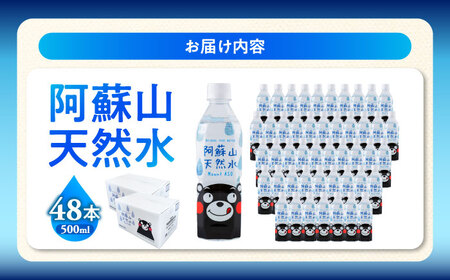 熊本 阿蘇山天然水 500ml × 24本 2ケース（計48本） 天然水 水 ミネラルウォーター 保存 2年 【丸富産業株式会社】[AYDB003]