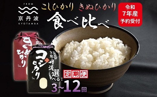 
            《先行予約》【定期便】 京丹波こしひかり きぬひかり 食べ比べ セット 10kg 選べる 回数 3回 6回 12回 30kg～120kg 連続 3カ月 6カ月 12カ月 令和7年産 新米 京都 米 精米 コシヒカリ ※北海道・東北・沖縄は配送不可 [045MB002R]
          