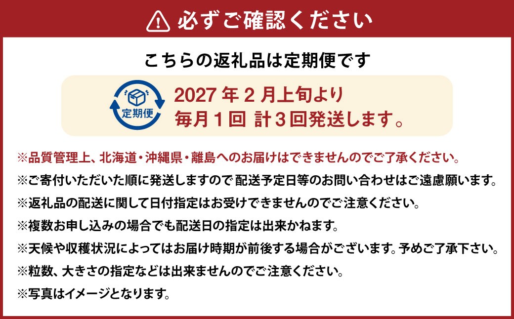 【3回定期便】あまおう 3パック