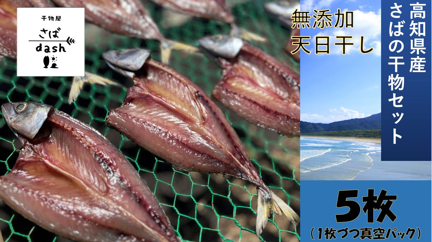 
先行予約 さばの干物 ５枚セット 塩干し 鯖 サバ 個別包装 無添加 天日干し 高知県産 鮮魚 冷凍 真空 簡単調理 おかず 惣菜【R01163】
